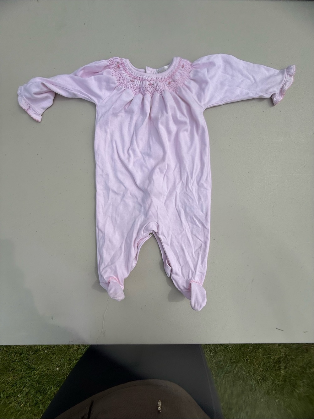 Light Pink Footed One-Piece Romper